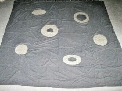 Cortina de chuveiro moderna contemporânea cinza padrão círculo transparente SeeThru to Liner   - Imagem 1 de 4