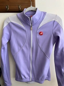 Castelli Performance Cycling Purple Jacket Big Graphic Logo Full Zip small - Picture 1 of 11