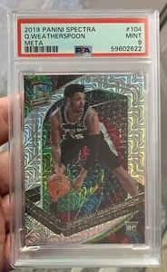 2019-20 SPECTRA QUINNDARY WEATHERSPOON SPURS ROOKIE META PRIZM #23/25 PSA 9 - Picture 1 of 2