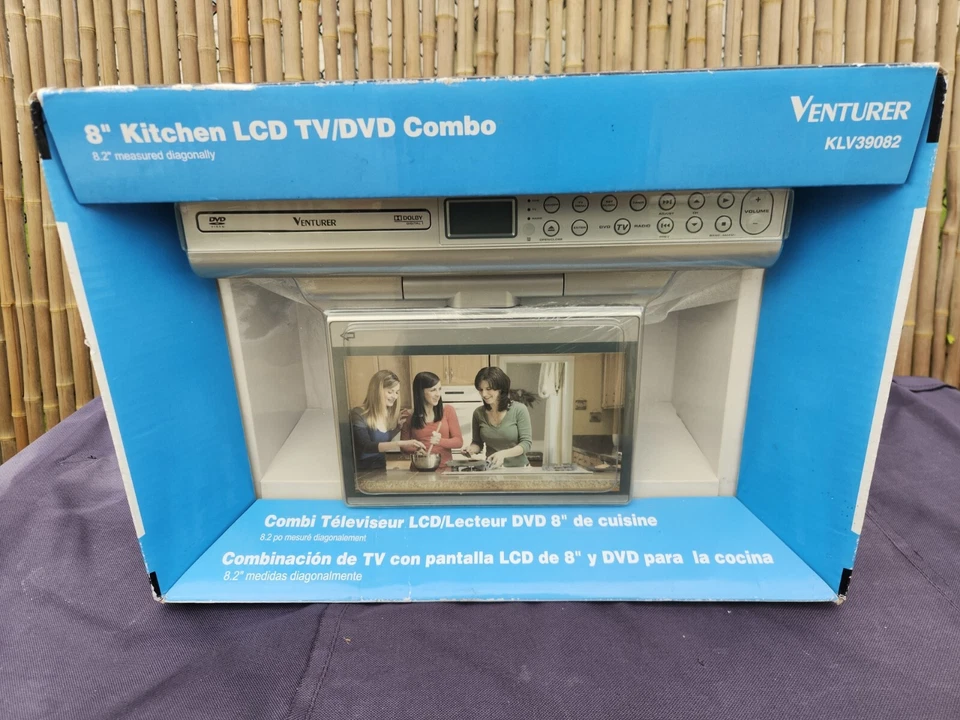 NEW Sealed  Venturer KLV39082 8" DVD TV HD LCD Television Counter Cabinet Radio  - Image 1 of 4