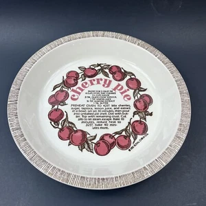 Royal China CHERRY PIE 10" PIE PLATE w/ RECIPE - Picture 1 of 7