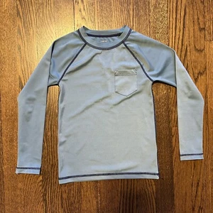 J. Crew Crewcuts Kids' long-sleeve rash guard Blue M UPF 50+ Sun - Picture 1 of 5