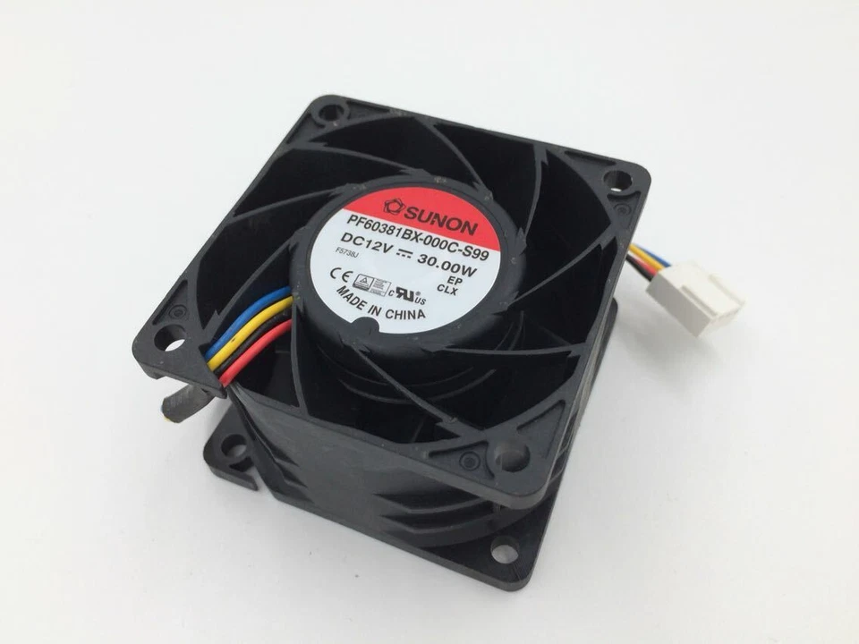 SUNON PF60381BX-000C-S99 Cooling Fan DC 12V 30W 4wire 4-pin  - Image 1 of 4