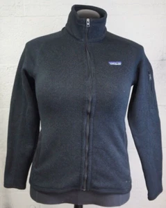 Black Patagonia Women Jacket Size M Logo Pockets Full Zip Long Sleeve Worn Wear - Bild 1 von 7