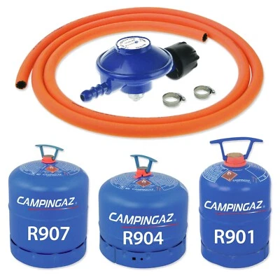 CPUK CAMPINGAZ STYLE BUTAN GASFLASCHE LPG FLASCHENREGLER R716-CG 2M SCHLAUCHSET