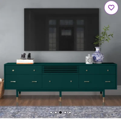 Soporte tv madera tyler verde para televisores de hasta 75 pulgadas Foto 1 de 4