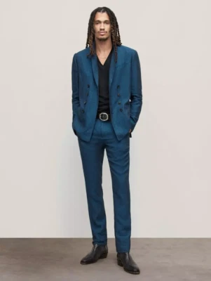 $1498 NWT New John Varvatos Collection Double-Breasted Teller Jacket EU58 US48 - Image 1 of 4