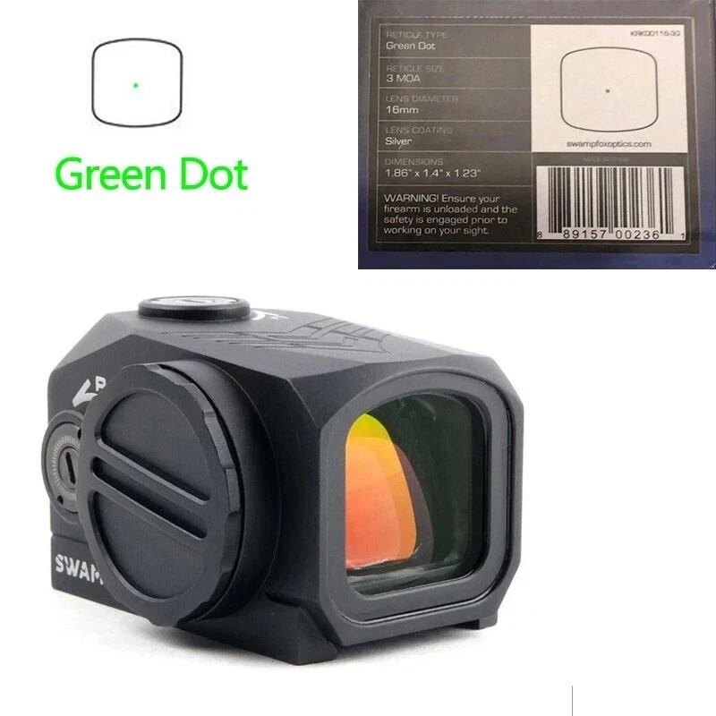 SWAMPFOX Kraken Closed Emitter Sight Green Dot 3 MOA (KRK00116-3G)