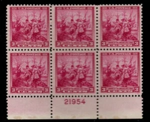 ALLYS STAMPS US Plate Block Scott #836 3c Swedes & Finns [6] MNH F/VF [STK] - Picture 1 of 1