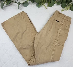 VTG Lee Leens 60's-70's Mens Khaki Bellbottoms Unique RARE Size 28 - Picture 1 of 15