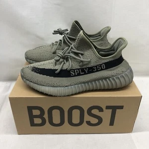 YEEZY BOOST 350 v2 mens size 10 1/2 granite black knit sneakers tennis shoes NEW - Picture 1 of 7