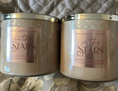 2  Bath  and Body Works IN THE STARS  3 Wick Scented Candles 14.5 oz NEW ! - Image 1 of 4