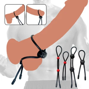 Men Cock Rings Adjustable Delay Ejaculation Silicone Ring Enhancer Sexy Toys US - Picture 1 of 15