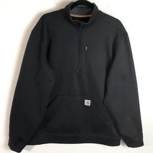 Carhartt Force Extremes 1/2 Zip Sweatshirt Pullover Men Sz XL Relaxed Fit Black - Picture 1 of 14