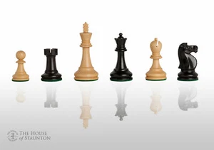 The Reykjavik II Chess Set - Pieces Only - 3.75" King - Ebonized Boxwood - Picture 1 of 7