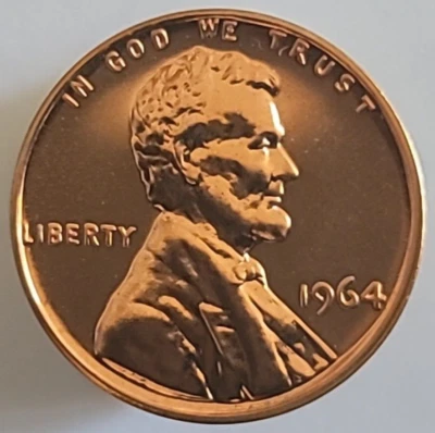 1964 PROOF GEM BU RED LINCOLN MEMORIAL CENT - Image 1 of 4
