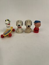 Lot Of Four VINTAGE Charlie Brown & SNOOPY ON SKATEBOARD  1965 1966 TOY