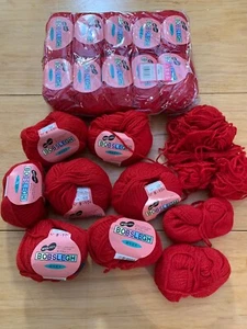 Vintage Yarn Lot Bobslegh 100% Wool [ 19 qty ] Yarn Balls Same Dye Lot - Foto 1 di 10