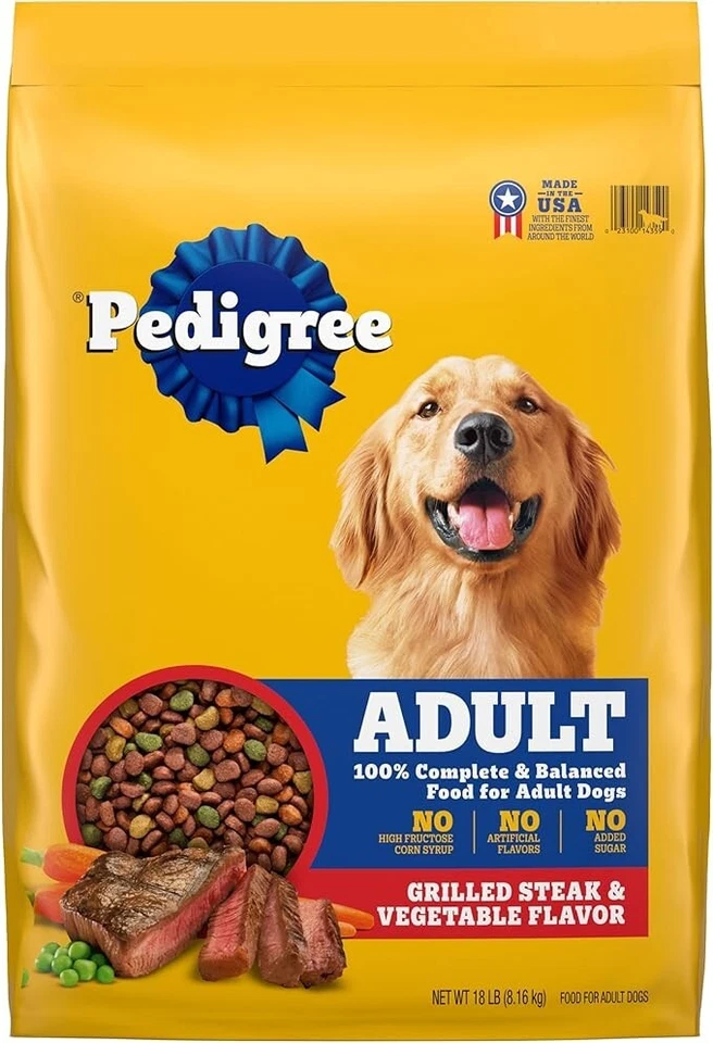 Pedigree Adult Complete Nutrition Dry Dog Food with Grilled Steak & Vegetable... - Image 1 of 1