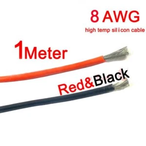 1M black & red AWG soft flexible silicon wire high temperature for RC toy - Picture 1 of 11