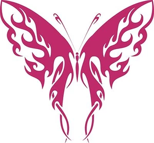 Butterfly Tribal Flame Design Truck Car Window Laptop Vinyl Decal Sticker - Picture 1 of 2