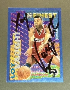 Loy Vaught & Brent Barry 1995 Topps Finest Rookie / Veteran Signed Autograph TTM - Picture 1 of 3