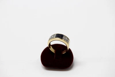 Wempe Damen Ring 18k Gelbgold mit 18 Diamanten & 9 Saphire ca. 5,9g - Bild 1 von 4