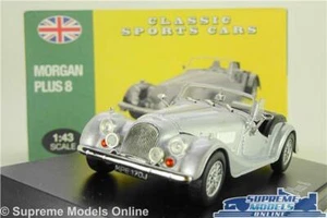 MORGAN PLUS 8 MODEL CAR SILVER ROADSTER 1:43 SCALE IXO ATLAS CLASSIC SPORTS K8 - Picture 1 of 4