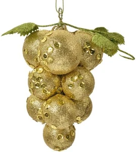 Clayre & Eef Weihnachtsdeko Gold 10x10x15 cm mit Glitzer und Aufhänger - Bild 1 von 2