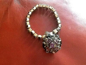 Vintage Damen High End Kostüm 7 Zoll Kristall und echtes Edelstein Armband  - Bild 1 von 6