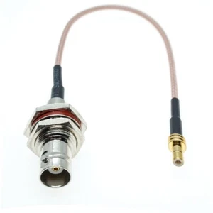 RG316 BNC FEMALE BULKHEAD to SMB MALE Connector Lot RF Cable - Picture 1 of 5