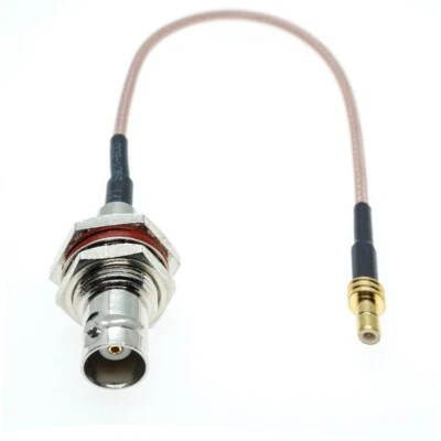 RG316 BNC FEMALE BULKHEAD to SMB MALE Connector Lot RF Cable - Image 1 of 4