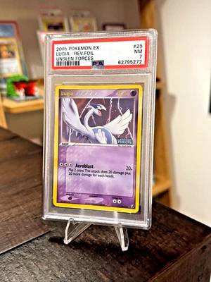 Lugia 29/115 Stamped Reverse Holo Rare EX Unseen Forces Pokemon TCG PSA 7 - Image 1 of 2