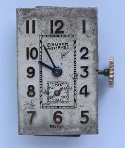 Vintage BRUNER MASTER-BILT Ladies Watch Movement & Dial Swiss Parts Repair - Picture 1 of 9