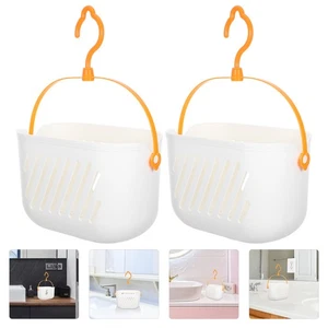 2pcs Bathroom Shower Basket: Hanging Bathroom Organizer Basket with Hooks - - Picture 1 of 19
