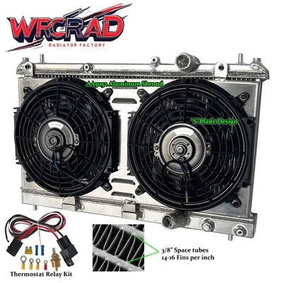 Radiator+Fan Shroud For Chrysler Dodge Plymouth Neon 2.0L 1995-1999 1996 1997 MT - Image 1 of 4