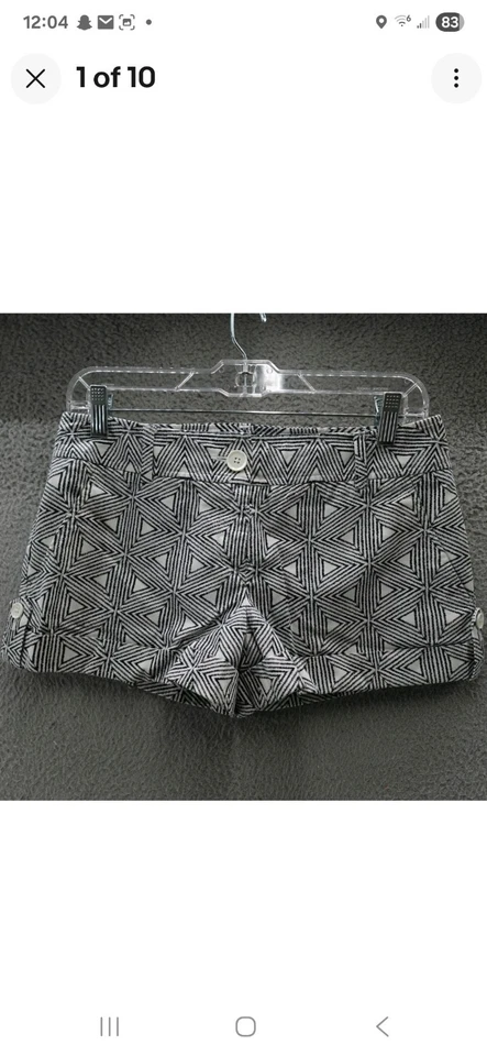 Pantalones Cortos de Estudio Express Design Mujer Bolsillos Elastizados Puños Negro Blanco Talla 4 Foto 1 de 4