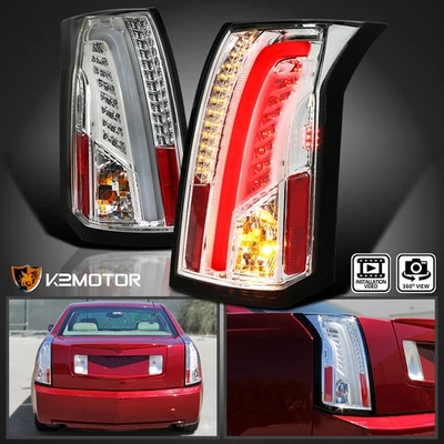 Fits 2003-2007 Cadillac CTS Clear LED Bar Tail Lights Brake Lamps Left+Right - Imagem 1 de 4