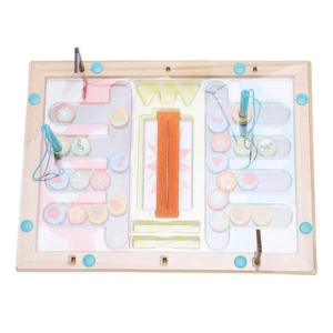 Kinder Holz Magnet Labyrinth Perlen Spiel Hand Auge Koordination Training Spielzeug - Bild 1 von 24