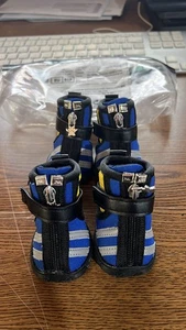 JML Hundestiefel Pfotenschutz blau/schwarz Größe 4 - 4 Stück - Bild 1 von 6