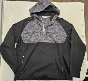 PETER MILLAR Black Grey Camo Hyper Light Half-Zip Hoodie Gr. XXL Herren - Bild 1 von 8