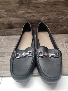 MERCER & MADISON 8M ZAPATOS PLANOS DE CUERO NEGRO SIN USAR, EN CAJA, VAMP HORSEBIT USADOS EN EXCELENTE ESTADO - Imagen 1 de 6
