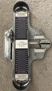 VINTAGE BRANNOCK DEVICE Foot Size Measurement Tool Shoe Store Syracuse NY - Picture 1 of 4