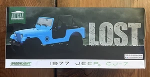 Greenlight 1977 Jeep CJ-7 "Dharma" Blue "Lost" TV Series 1/18 Diecast Car 19064 - Picture 1 of 3