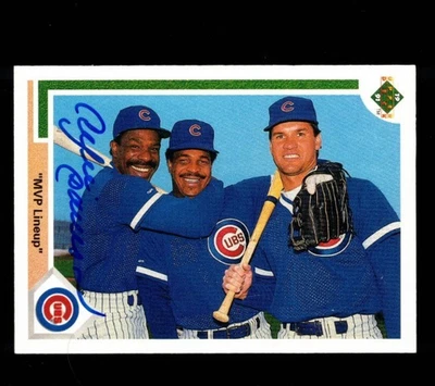 1991 Upper Deck #725 Sandberg, Bell e Dawson HOF Cubs Dawson assinado - Imagem 1 de 2