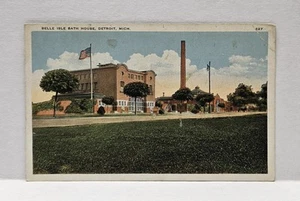 Belle Isle Bath House, Detroit, Michigan Vintage Postcard Unposted - Picture 1 of 3