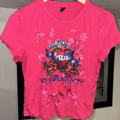 THE CHILDRENS PLACE GIRLS Sz XL 44 12 BUTTERFLY T SHIRT TEE SHORT SLEEVE TOP - Image 1 of 4