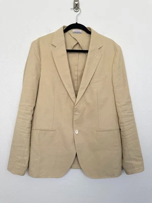 Blazer GANT Lino Algodón No Estructurado Dos Botones Beige Tostado Boda Para Hombre Talla 52 Foto 1 de 4