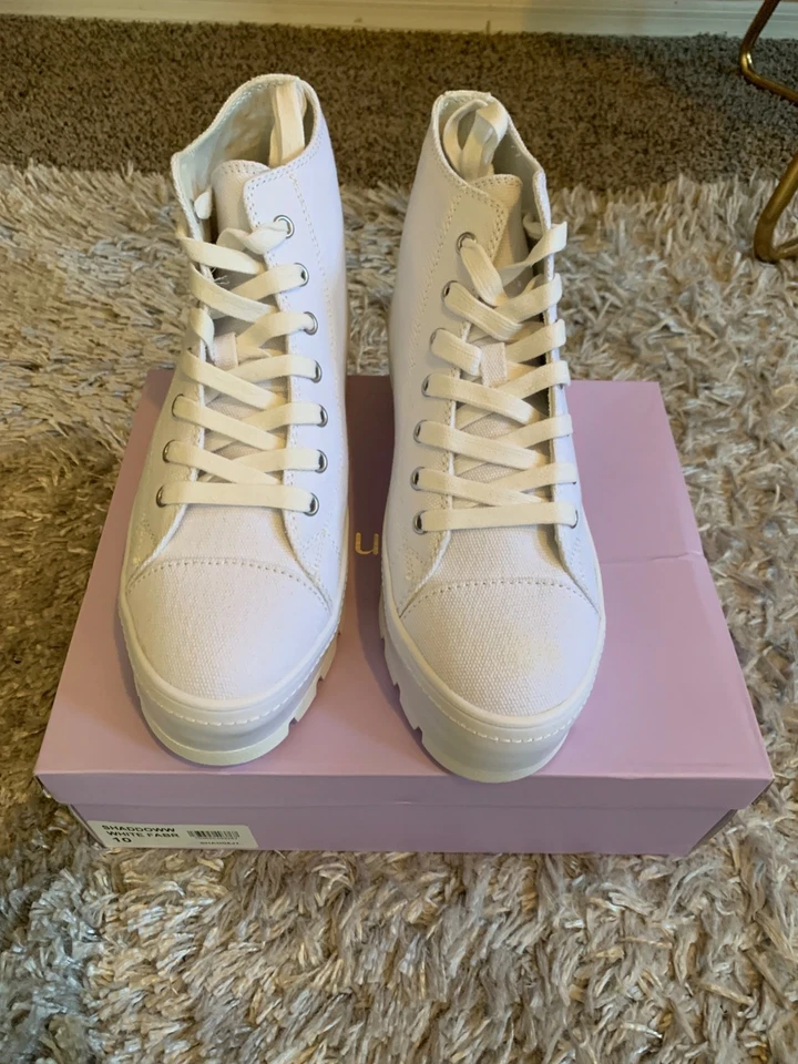MADDEN GIRL Mujer Blanco Sombra Plataforma Zapatillas Altas EE. UU. 10 M Foto 1 de 4