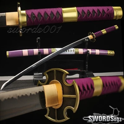 espada samurai japonesa katana onitetsu i de una pieza t10 acero hoja negra afilada Foto 1 de 4
